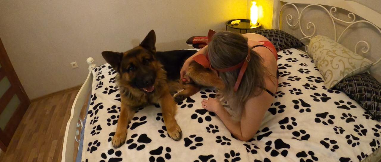 Wife make her dogs happy