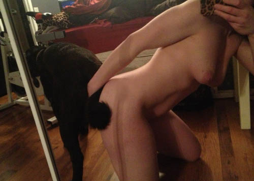 Selfie dog fuck